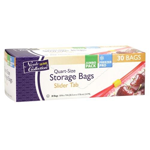Quart Size Freezer Storage Bags with Slide Plastic