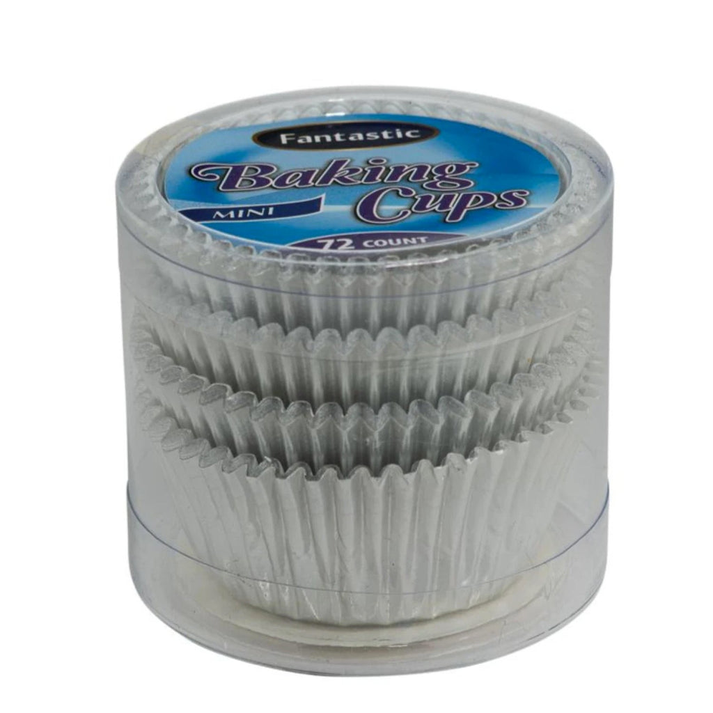 Silver Baking Cups Mini 40 Pack