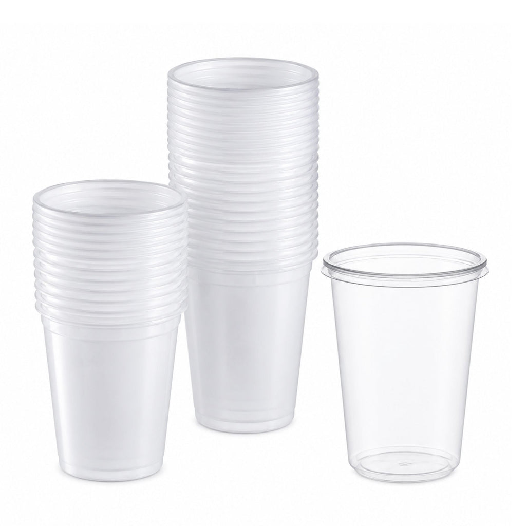 *BUY BULK* 32oz Lightweight Clear Plastic Round Deli Container with Lids