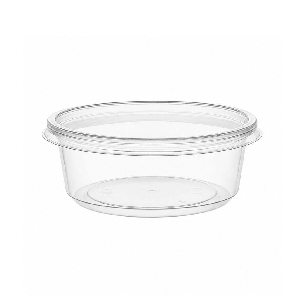 *WHOLESALE* 8oz Lightweight Deli Containers with Lids Disposable Plastic 500/case