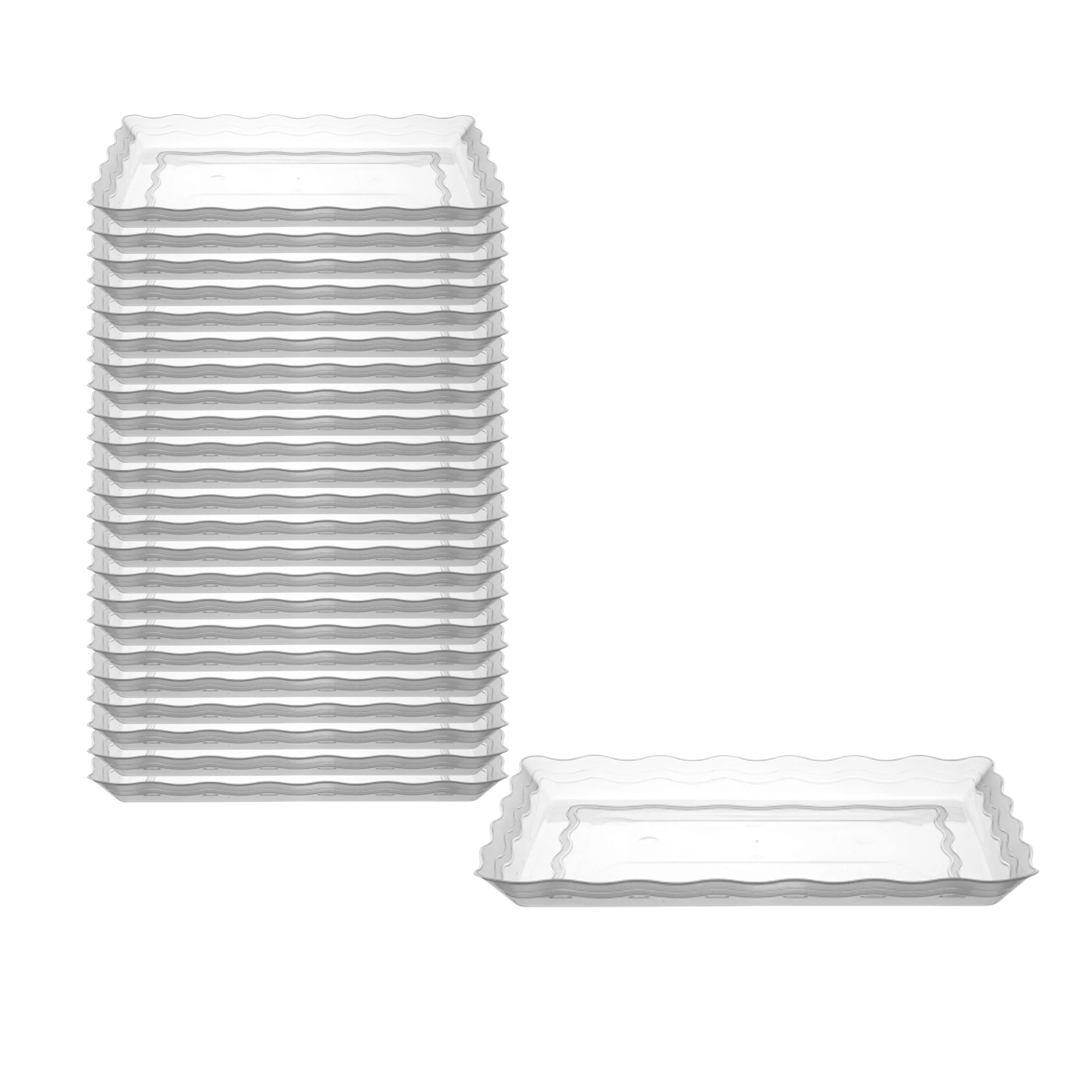 9" x 13" Rectangle Plastic Clear Plastic Tray