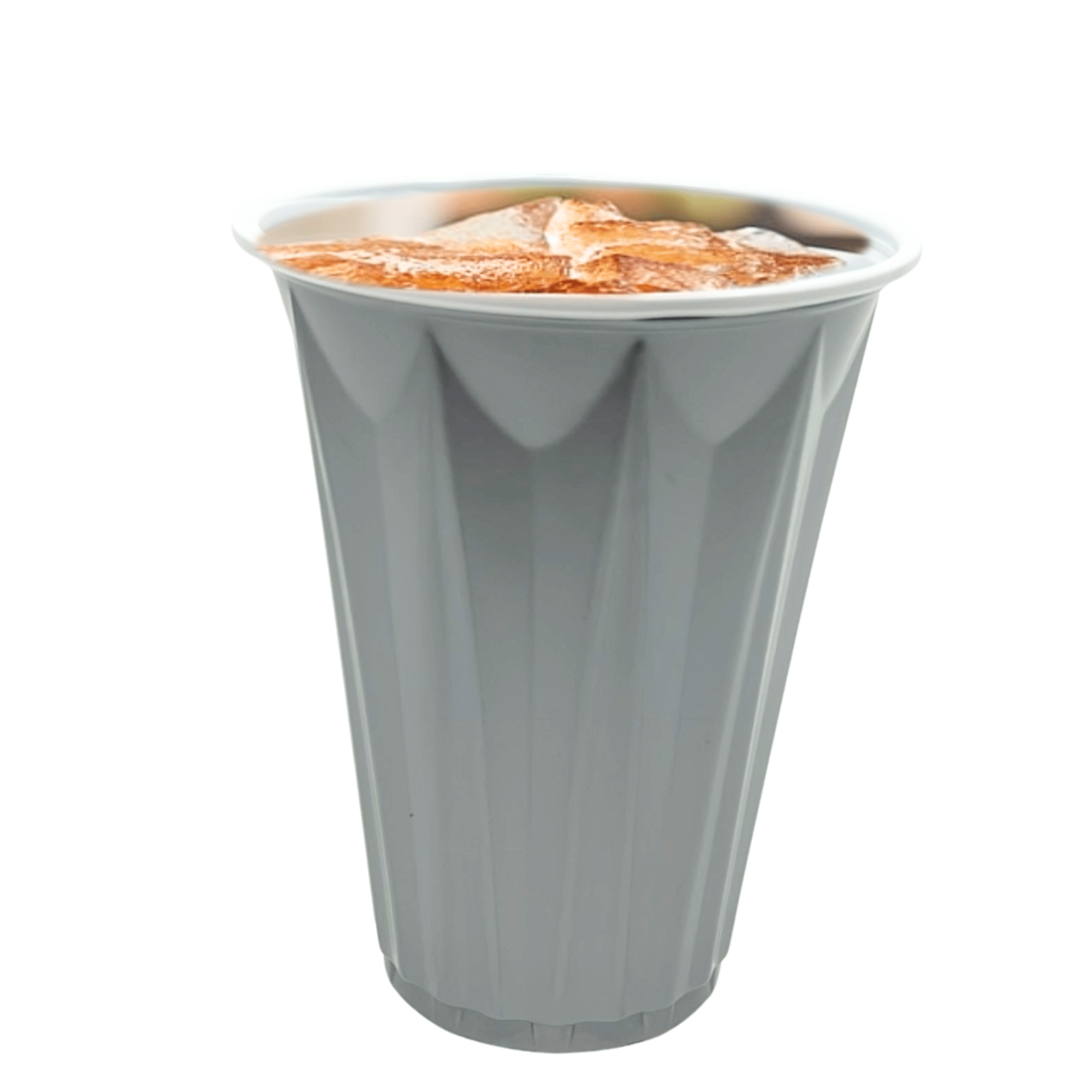 12oz Silver Plastic Beverage Cups Disposable Drinkware