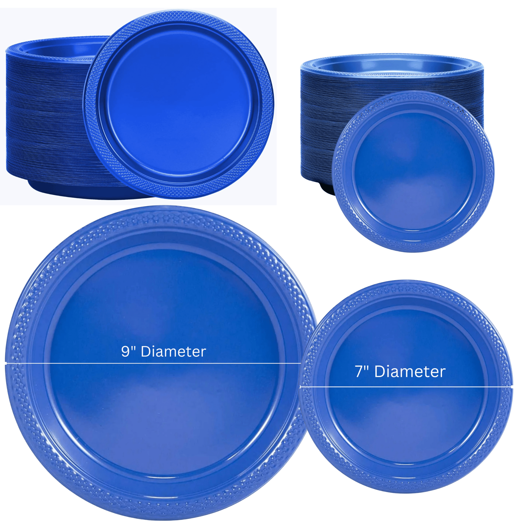 BLUE Complete Plastic Disposable Dining Solution for Your Event: Budget Party Set