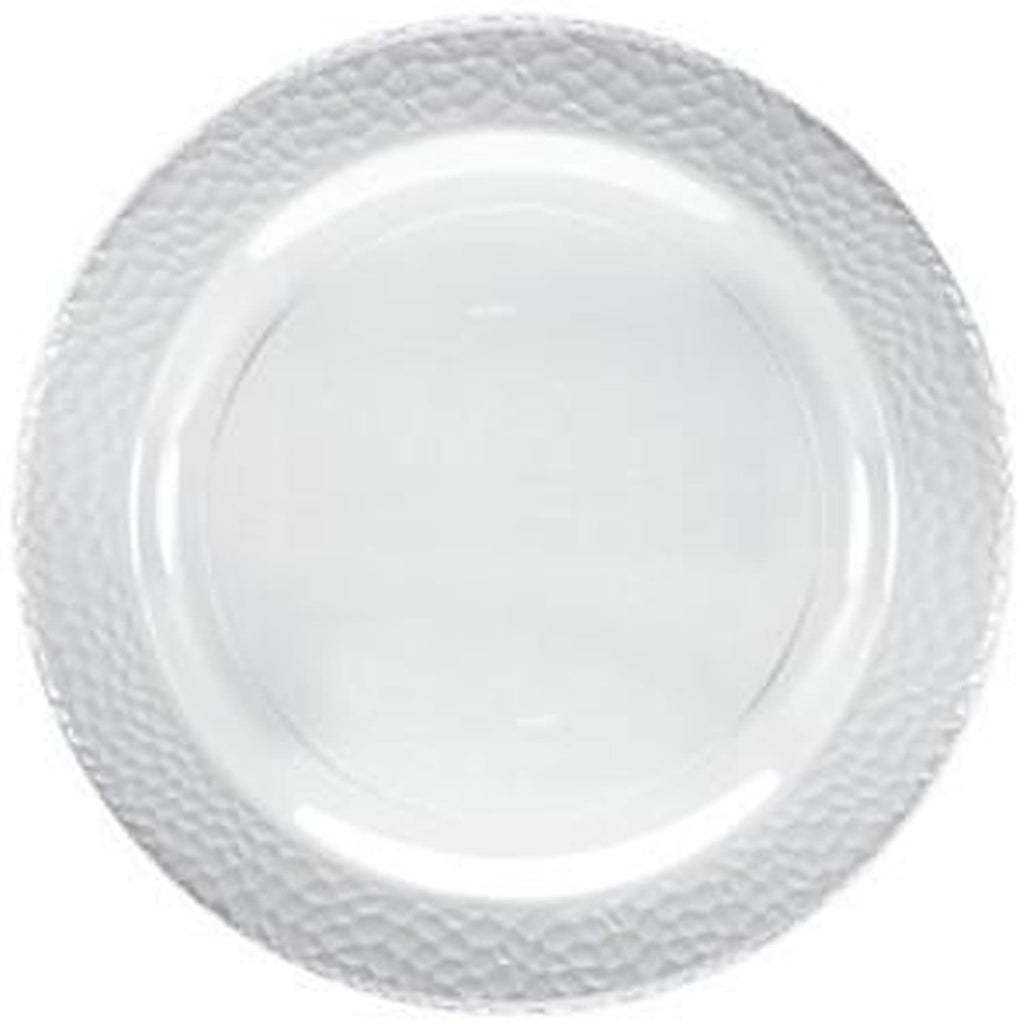 Lillian 10.25" Pebbled Clear Plastic Dinner Plate