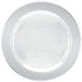 Lillian 10.25" Pebbled Clear Plastic Dinner Plate
