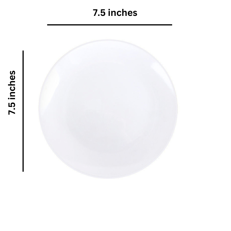 Organic Plastic 7.5" White Appetizer/Dessert Plate