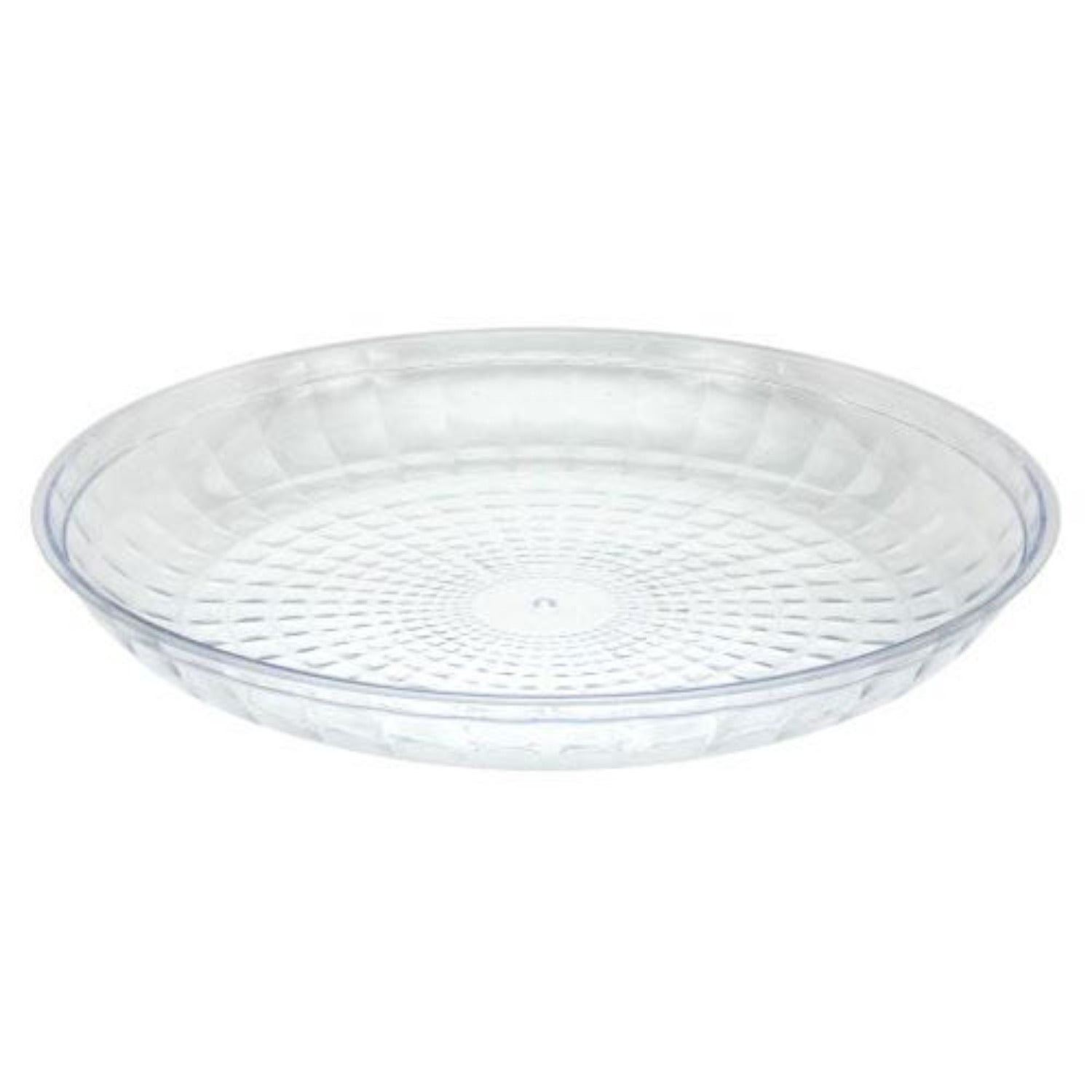 11'' Clear Crystal Cut Plastic Tray Disposable Serving Trays Party Dimensions 1 Piece