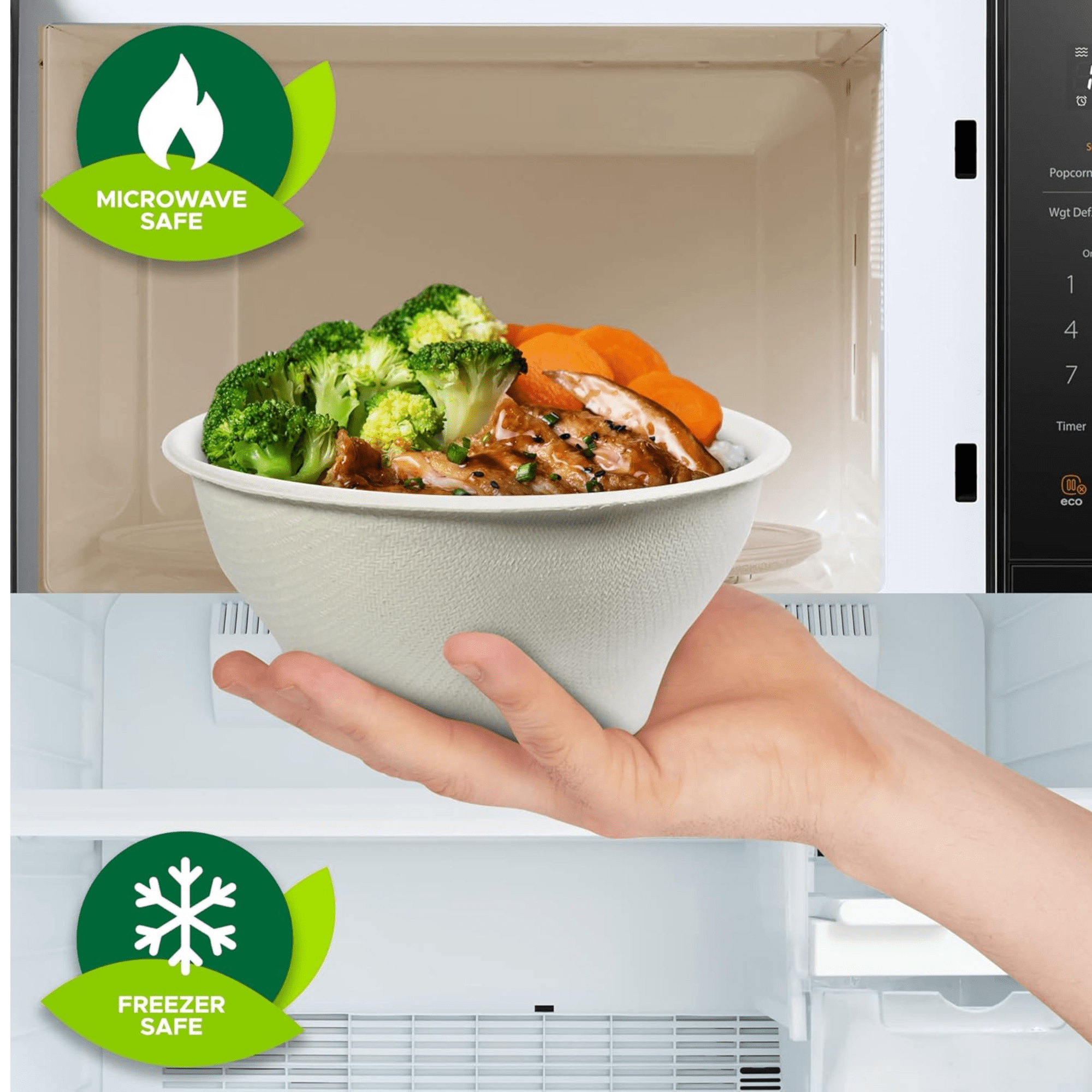 Eco 6oz Biodegradable Compostable Bowls: 50 Pack