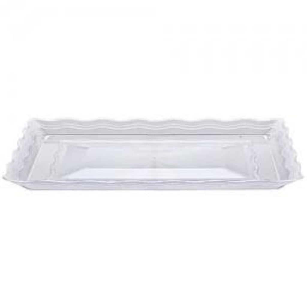 12" x 18" Clear Rectangular Serving Tray Plastic