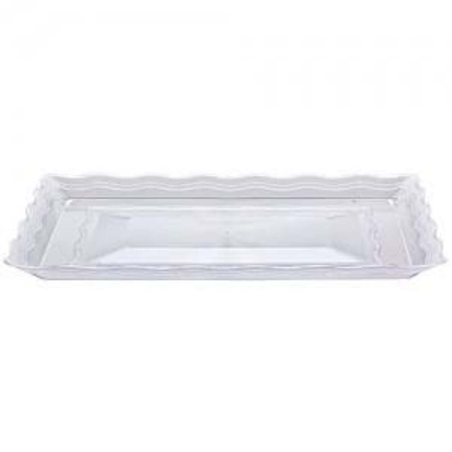 12" x 18" Clear Rectangular Serving Tray Plastic