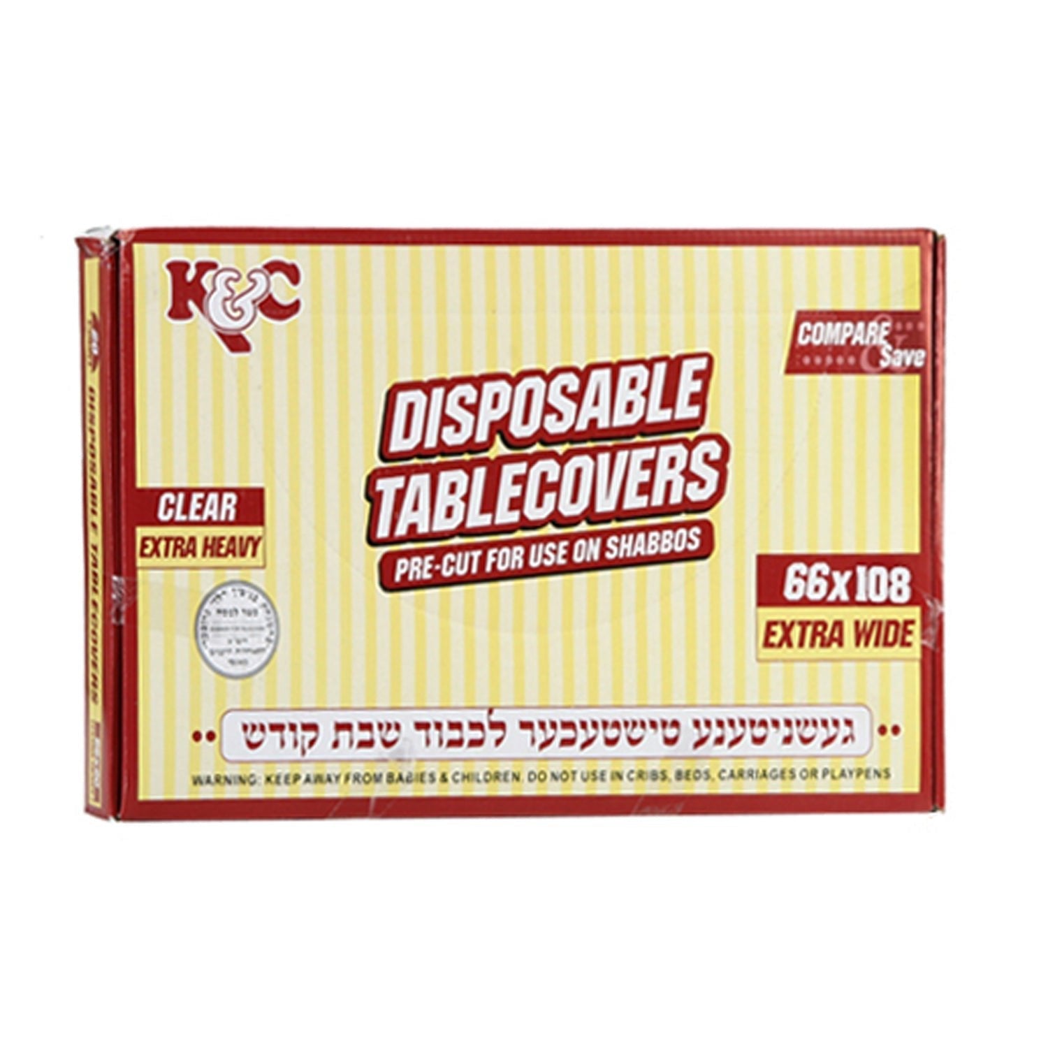 66"X108" Clear Heavy Duty Plastic Table Cover