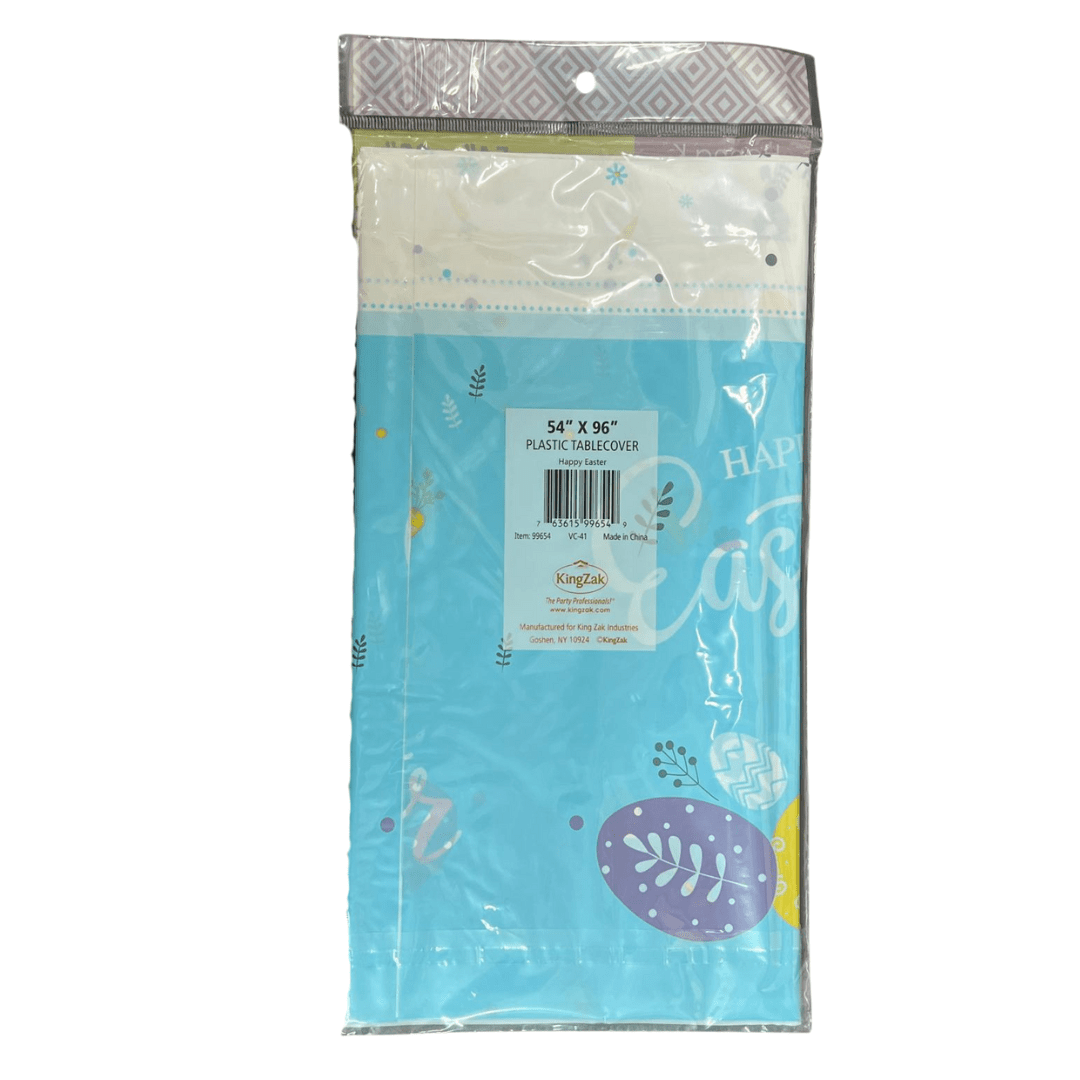 54"X96" Rectangular Plastic Cover Easter 1 Pack