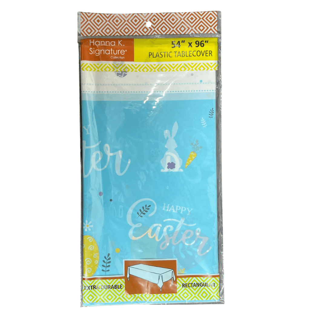 54"X96" Rectangular Plastic Cover Easter 1 Pack