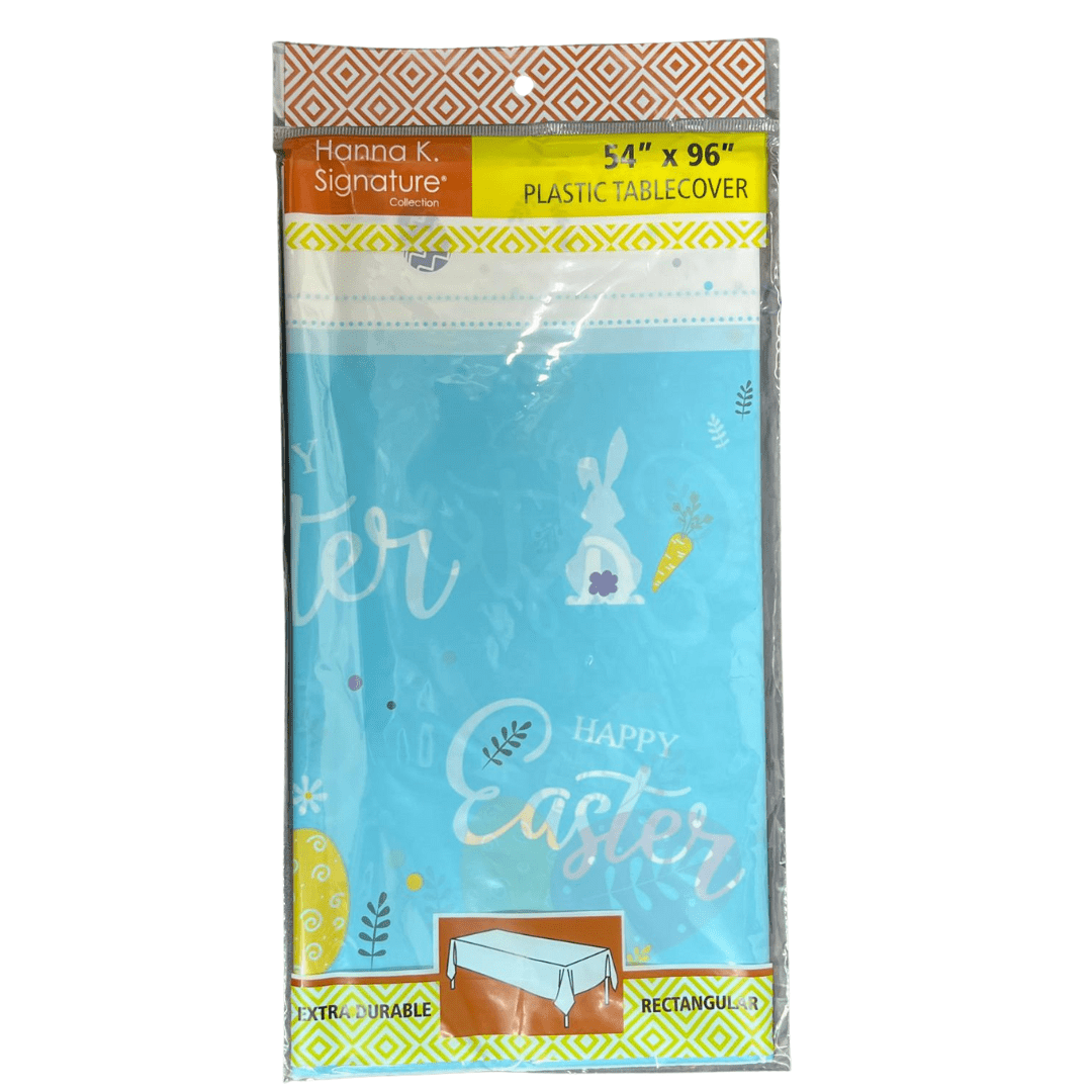 54"X96" Rectangular Plastic Cover Easter 1 Pack