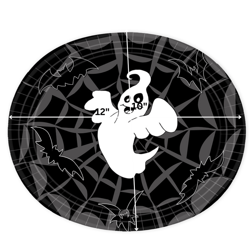 Oval 12" X 10" Paper Plates Halloween-Party 10 Pack