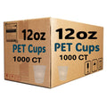 *WHOLESALE* 12oz Clear PET Cups Disposable Plastic 1000/Case
