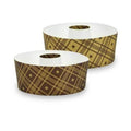 5"x2.25" Paper Plaid Tube Round Loaf Pans 4 pack