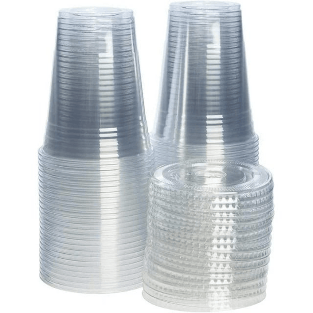16oz  Clear PET Cups With Flat Lid & Straw, for All Kinds of Beverages  Plastic