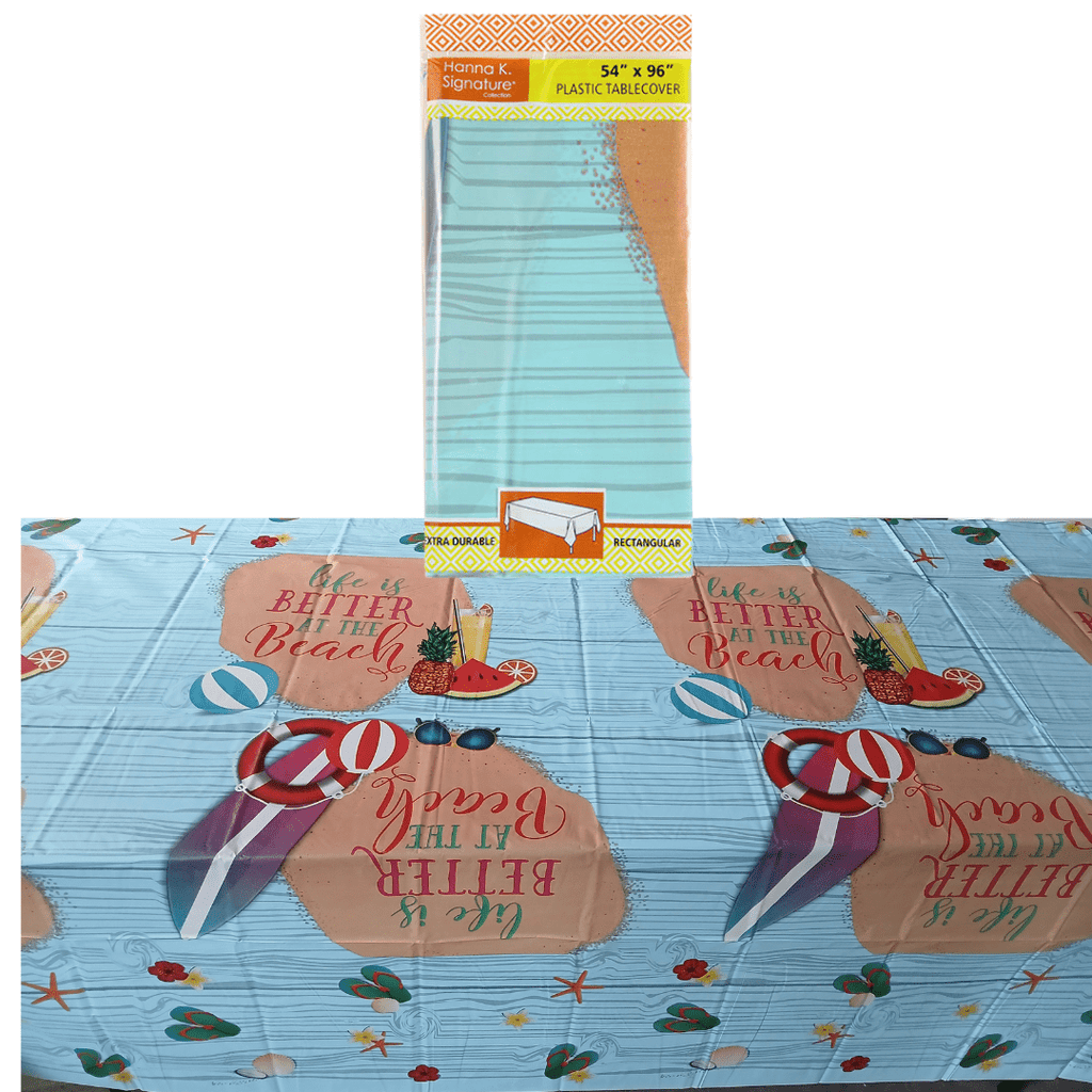 54"X96" Rectangular Plastic Cover Beach-party  1 Pack