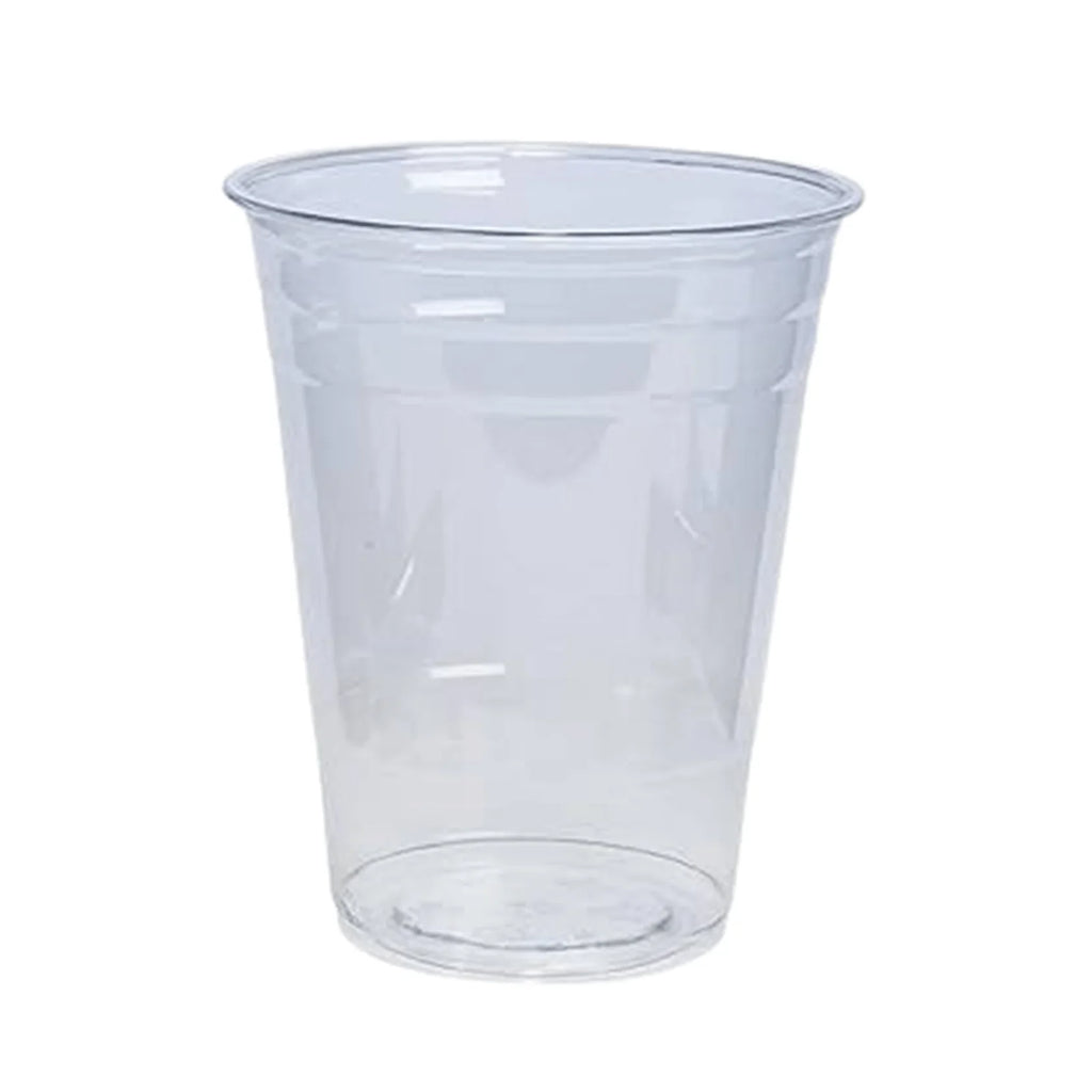 16oz Clear PET Plastic Cups with Dome Lid & Straw