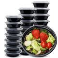 *BUY BULK* 48oz Meal Prep/ Bento Box Disposable Container with Clear Lid Plastic