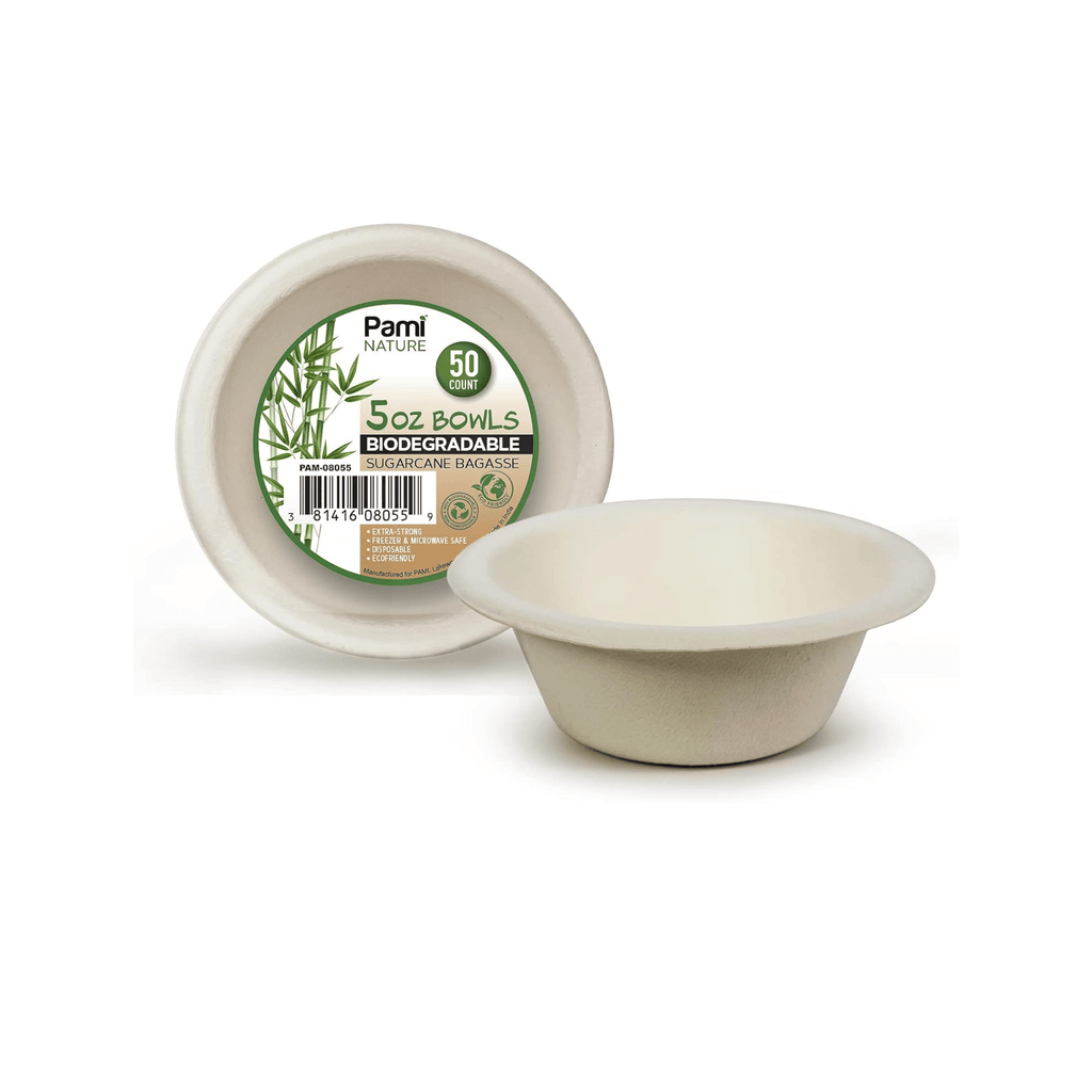 Eco 5oz Biodegradable Compostable Dessert Bowls: 50 Pack