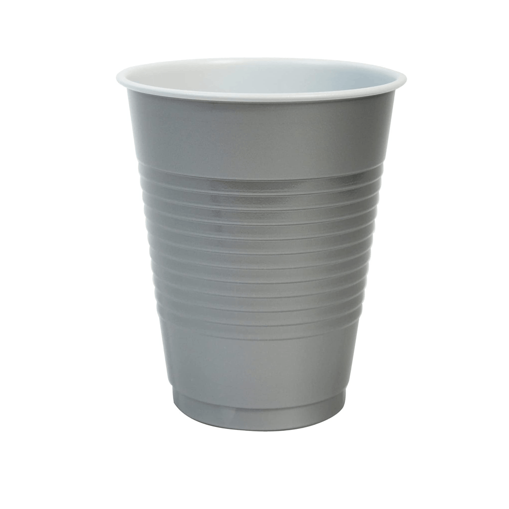 *BUY BULK* 9oz Plastic Cups Silver