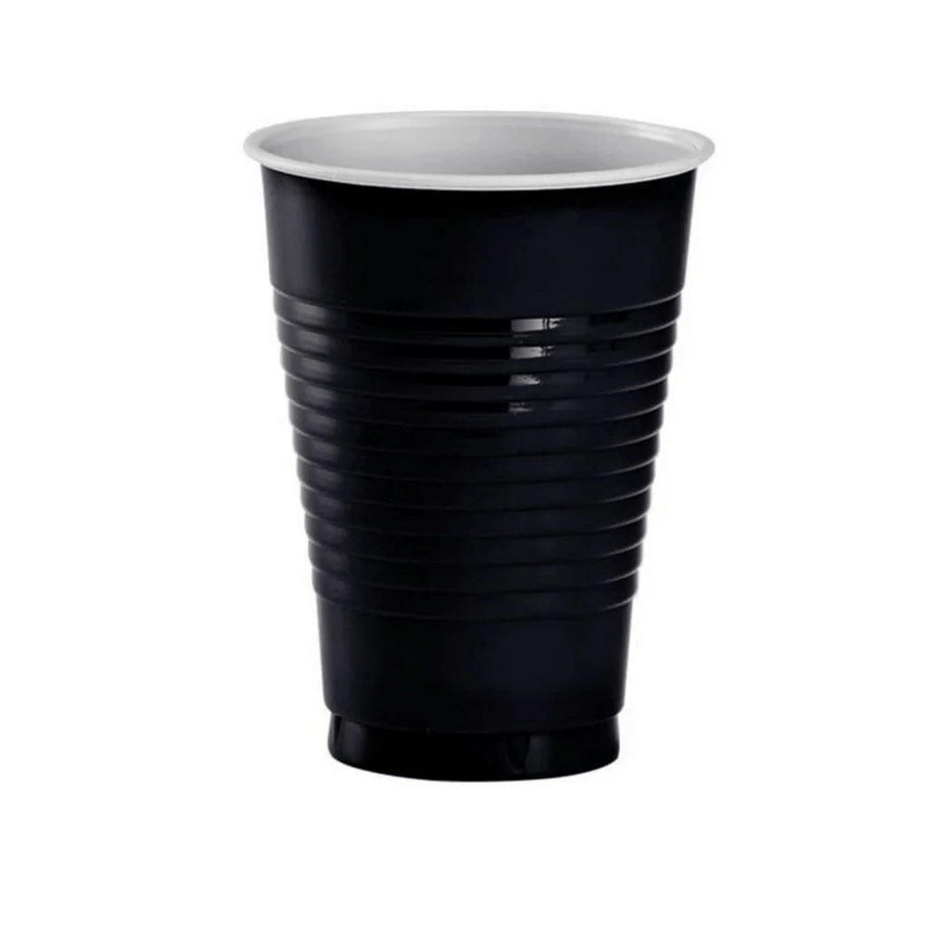 *BUY BULK* 9oz Plastic Cups Black