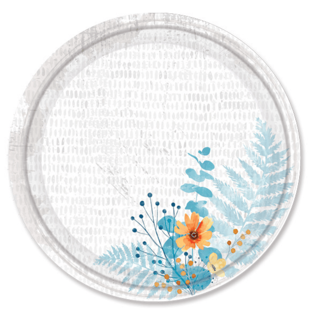 8.5" Floral Bliss Salad Paper Plates