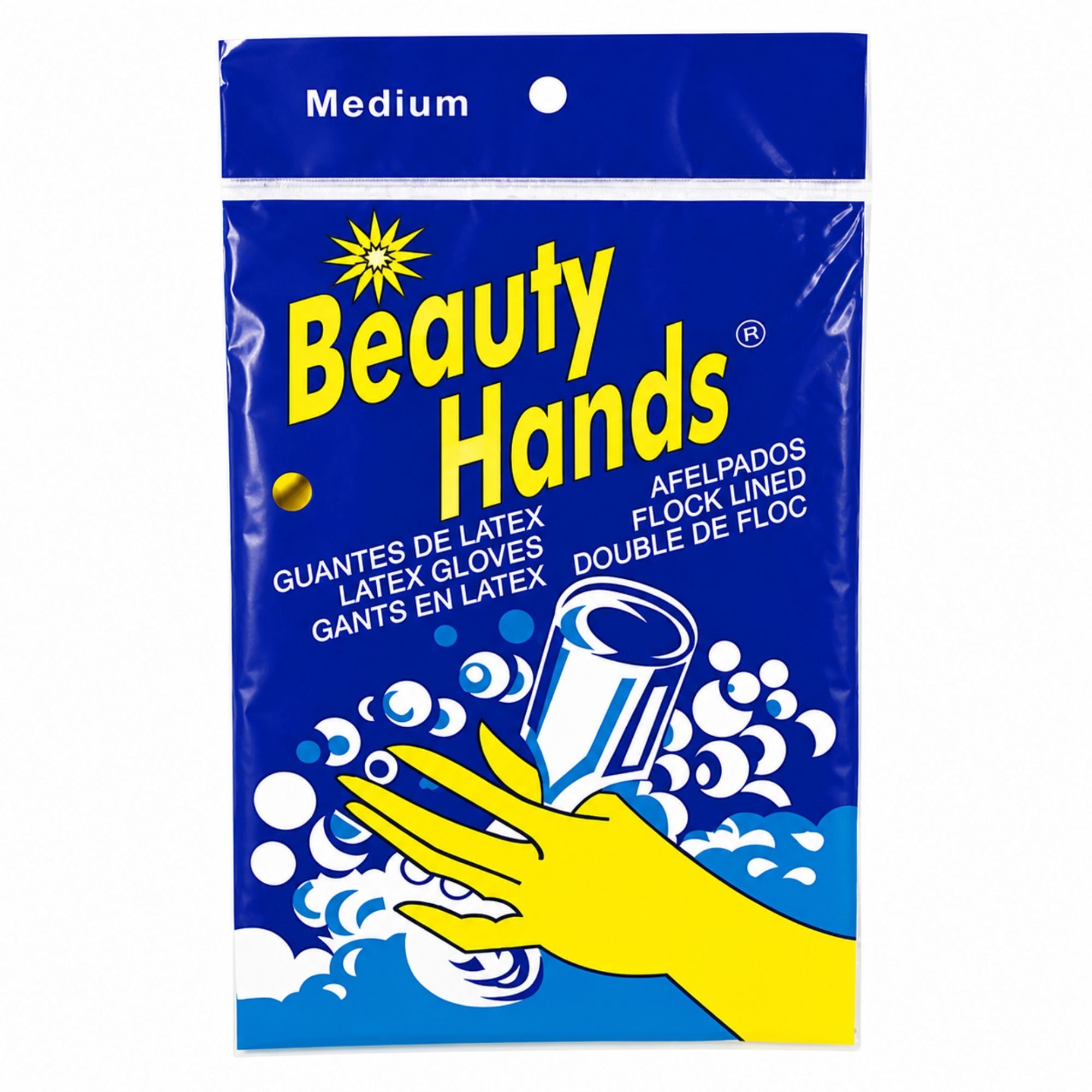 Latex Gloves Reusable Yellow Hand Cleaning Medium- 1 Pair
