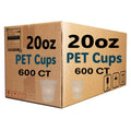 *WHOLESALE* 20oz Plastic Clear PET Cups Disposable 600 ct/Case