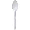 Teaspoon White Medium Weight Plastic Disposable