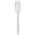 *BUY BULK* Fork White Medium Weight Plastic Disposable