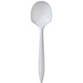 *BUY BULK* Soup Spoons Plastic White Medium Weight Disposable