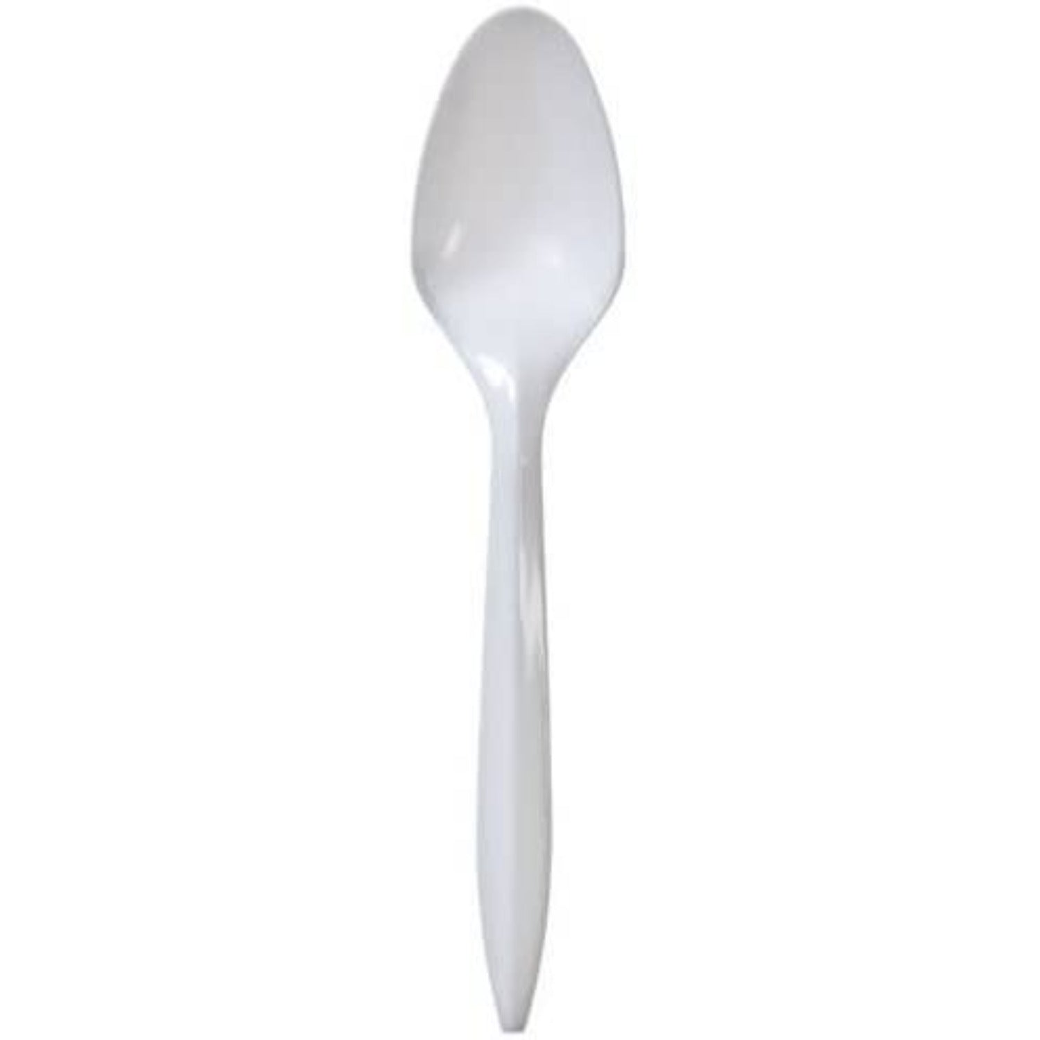 *WHOLESALE* Tea Spoons White Medium Weight Plastic Disposable 1000/Case