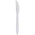 Knife White Medium Weight Plastic Disposable