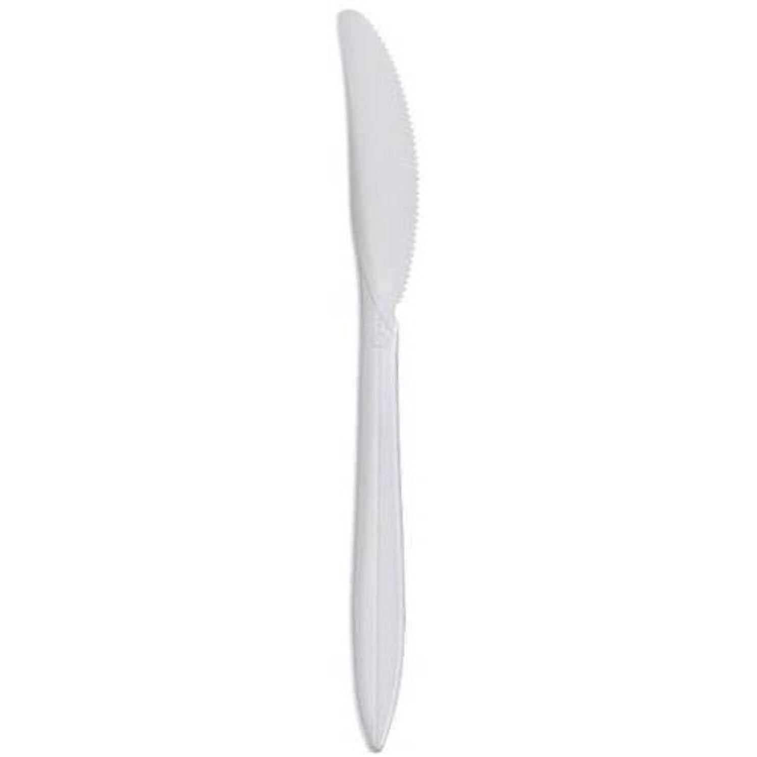 Knife White Medium Weight Plastic Disposable