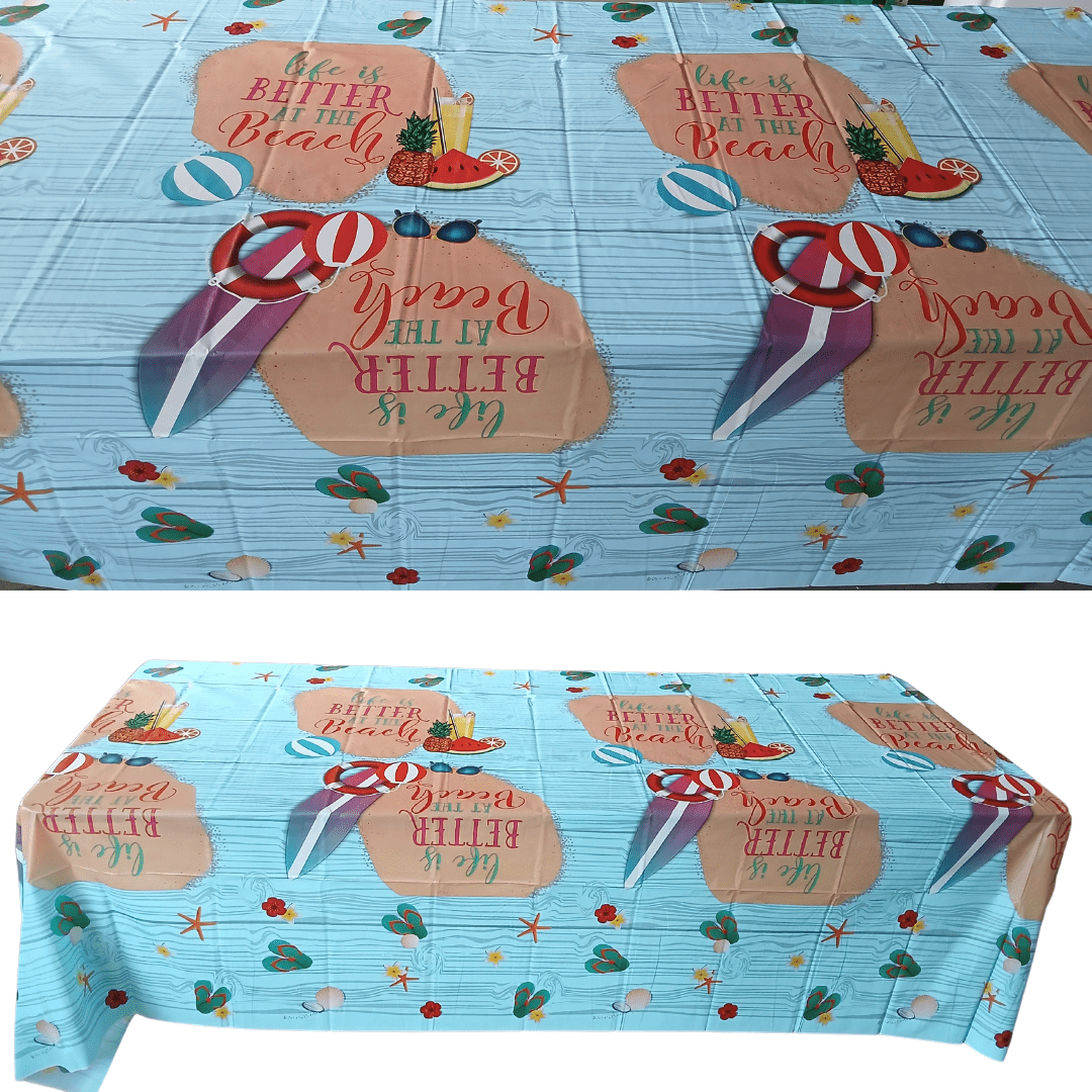 54"X96" Rectangular Plastic Cover Beach-party  1 Pack