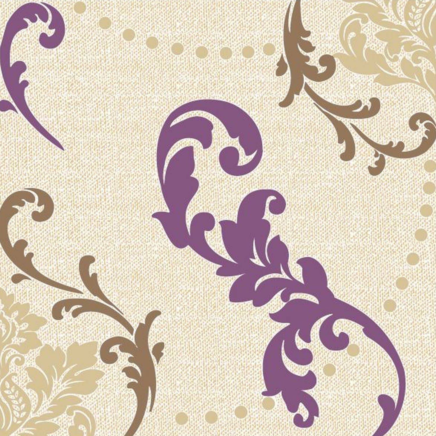 Amethyst Fleur-de-lis  Lunch Paper Napkins 20 Pack