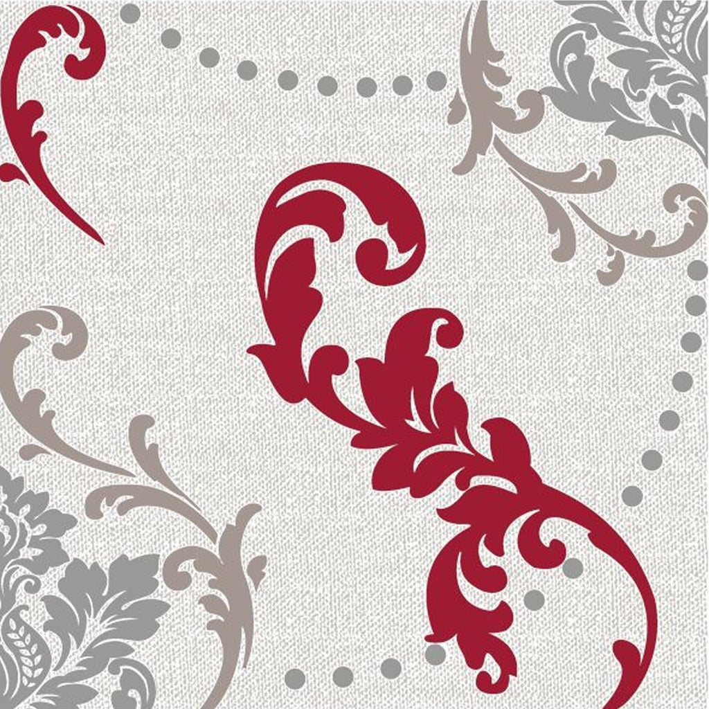 Wine Fleur-de-lis  Lunch Paper Napkins 20 Pack