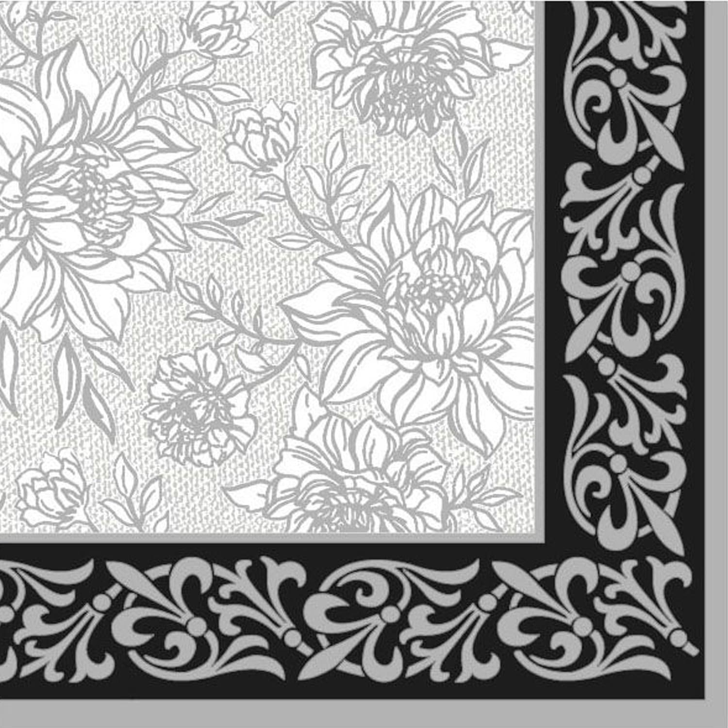 Grey Petal Pride Lunch Paper Napkins 20 Pack