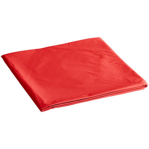 *WHOLESALE* 84'' Round Red Table Cloth Plastic Disposable 36/Case