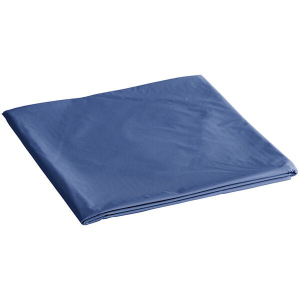 *WHOLESALE* 84'' Round Blue Table Cloth Plastic Disposable 36/Case
