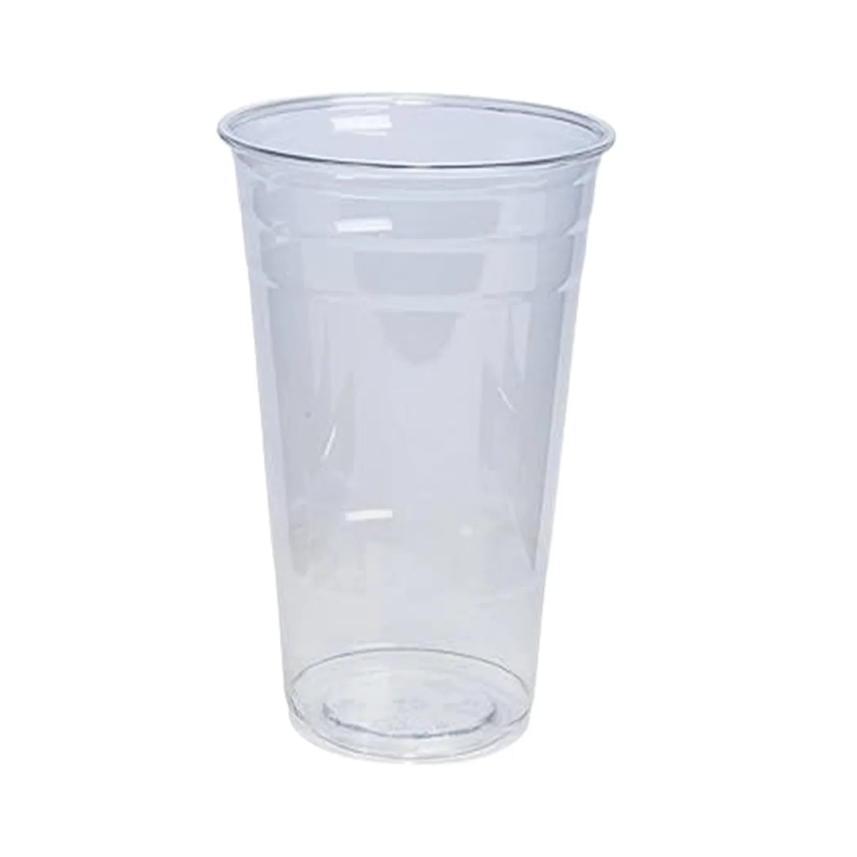 24oz Clear PET Plastic Cups with Dome Lid & Plastic Straw