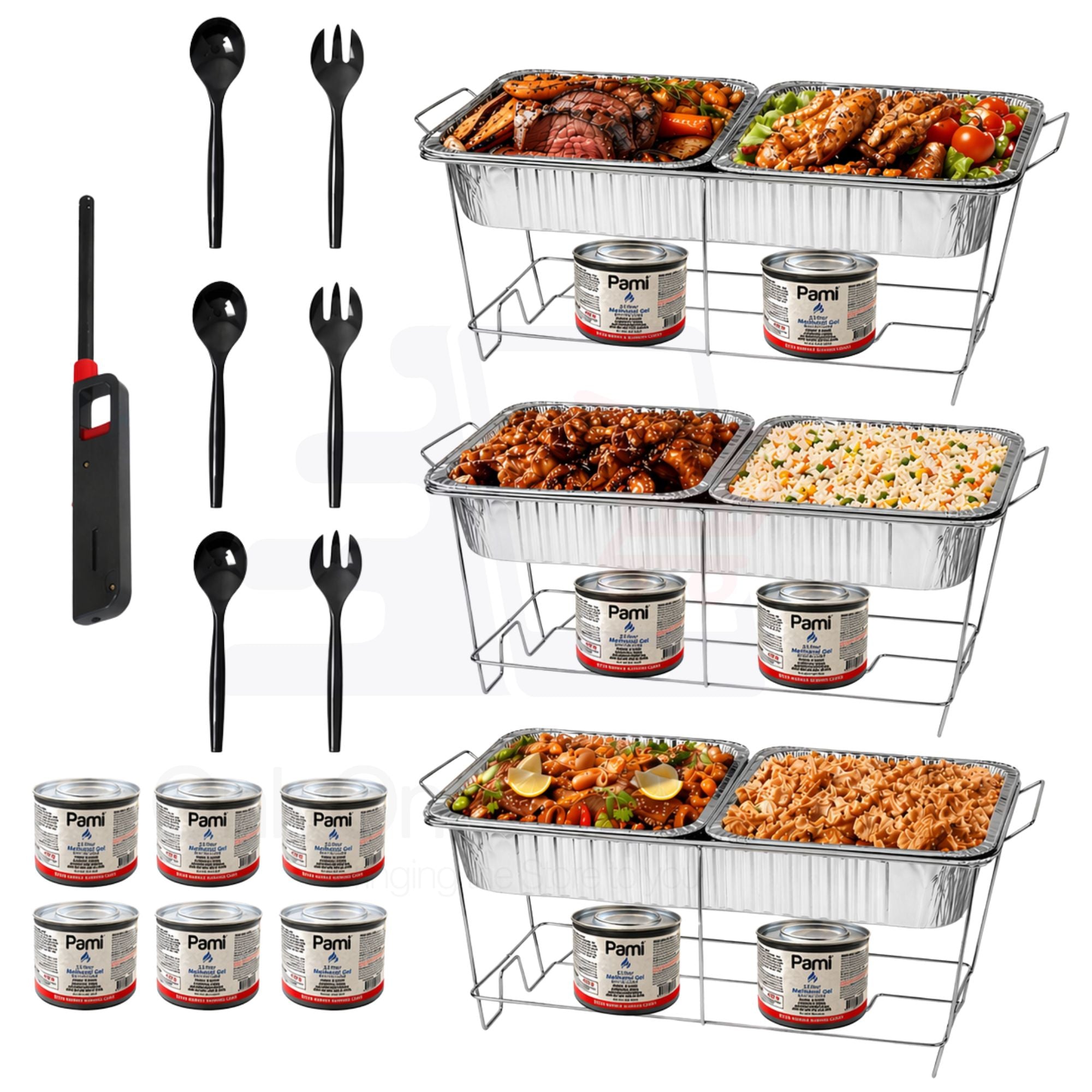 24 Piece All-in-One Chafing Dish Set for Catering & Events
