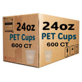 *WHOLESALE* 24oz Plastic Clear PET Cups 600/Case