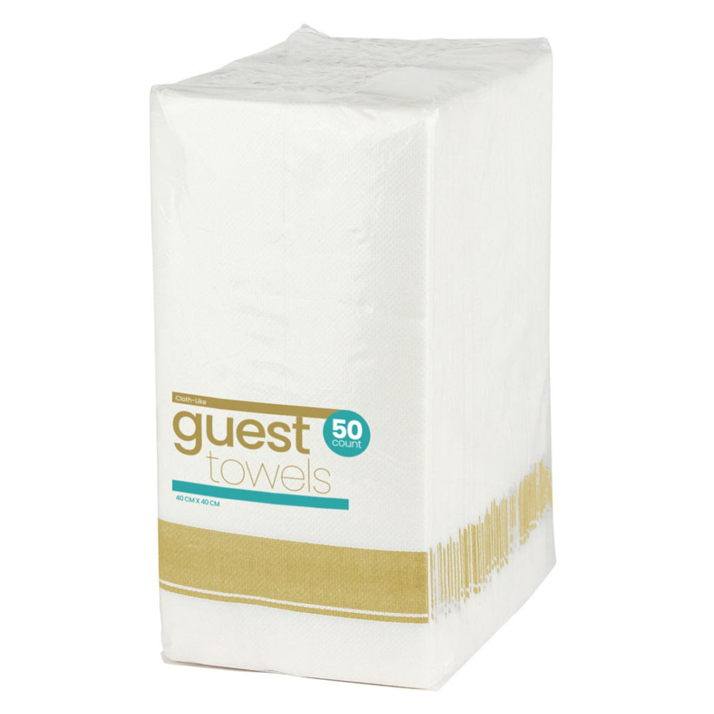 Cloth-Like Dinner Napkins Gold Border