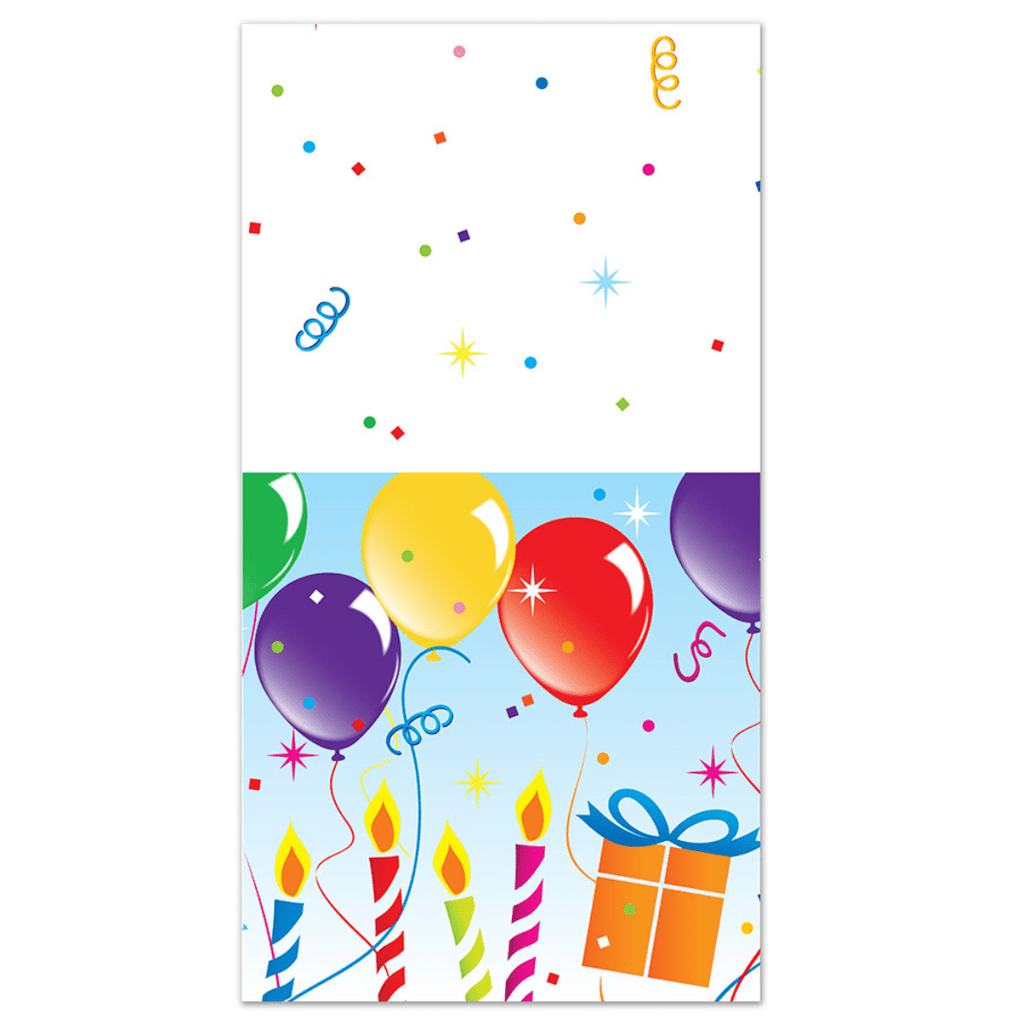 54"X96" Rectangular Plastic Cover Birthday Balloons 1 Pack