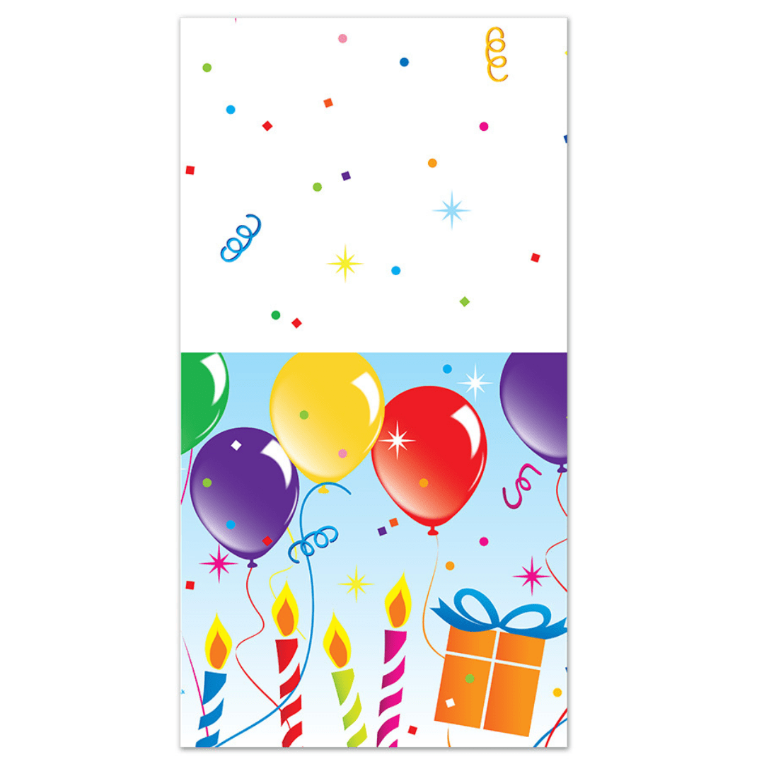 54"X96" Rectangular Plastic Cover Birthday Balloons 1 Pack