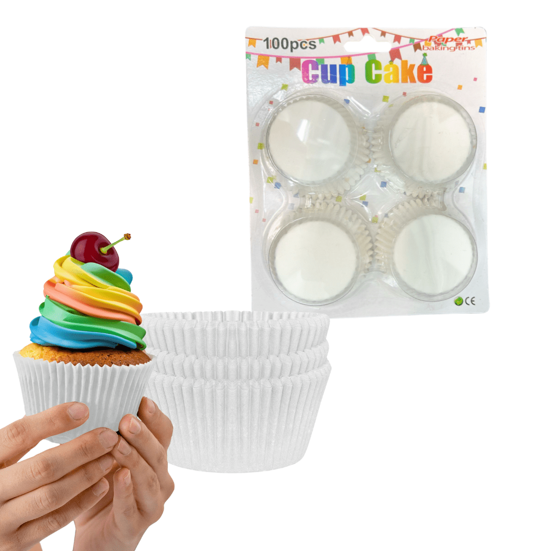 Classic White Baking Cups 100 Pieces